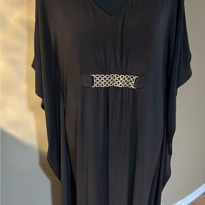 Chico's Black Maxi Dress with Embellished Waist Accent